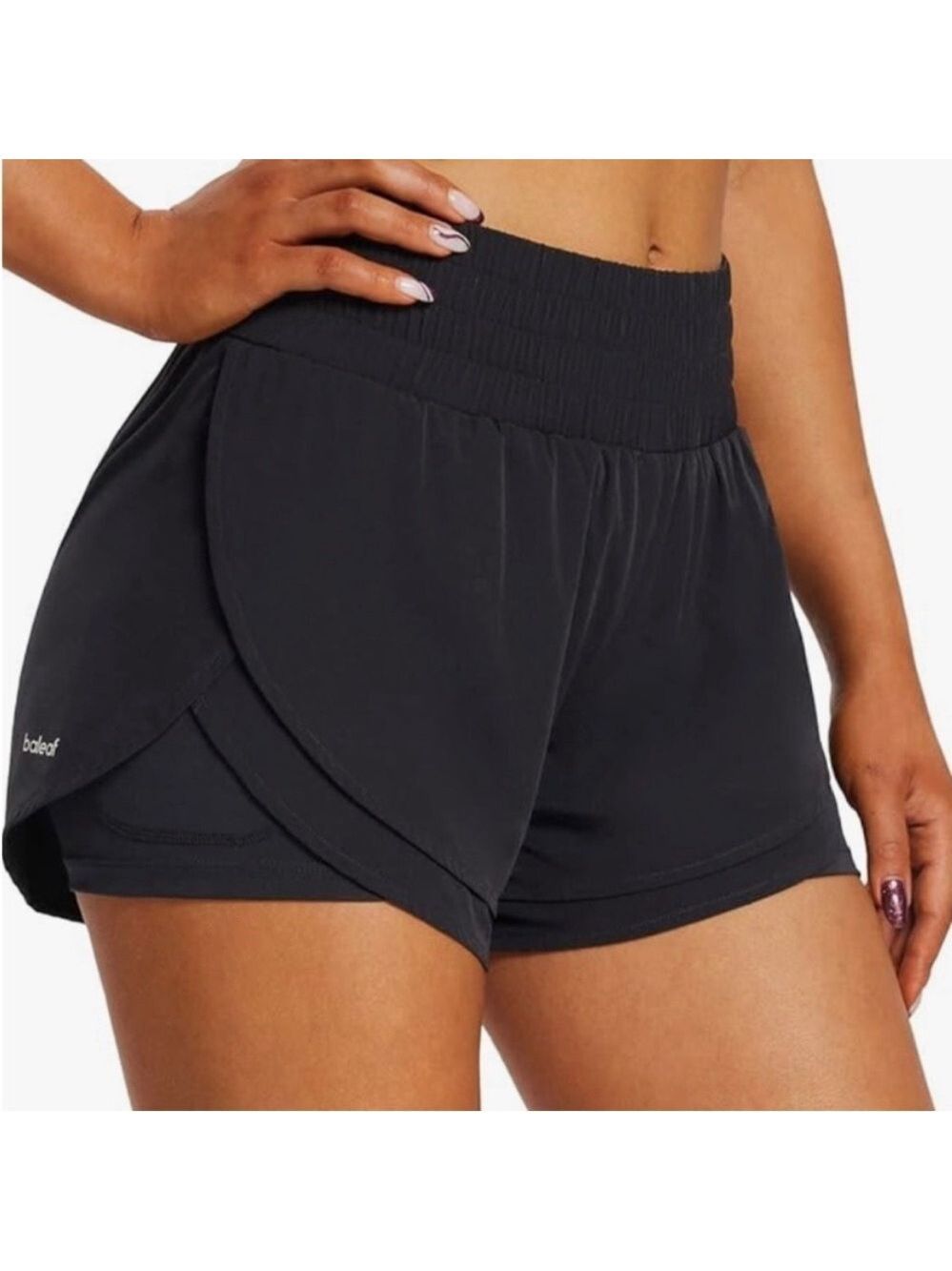 Baleaf 2-in1 Running Workout Short, double layer, size S